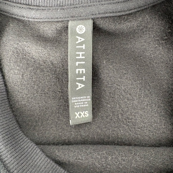 Athleta Top Sweatshirt Womens Medium Black Coaster Luxe Modal Blend - Picture 5 of 7